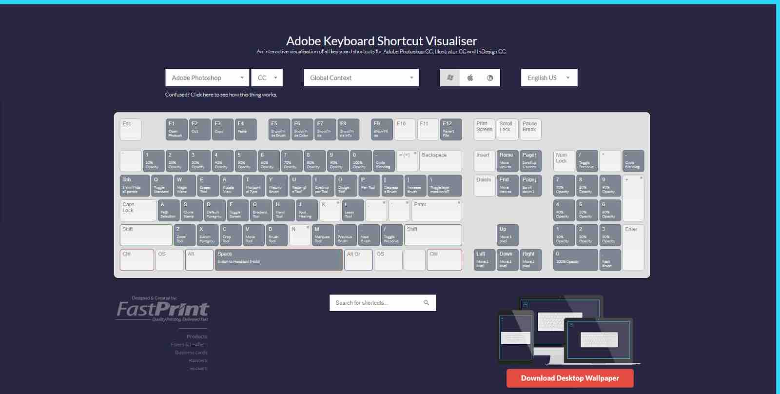 Клавиатура для горячих клавиш AUTOCAD